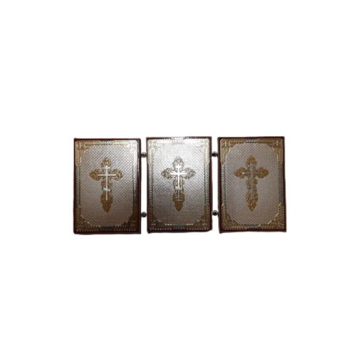 Ikone 3-fach faltbar (Holz), Figuren, 6x9 cm – Bild 2