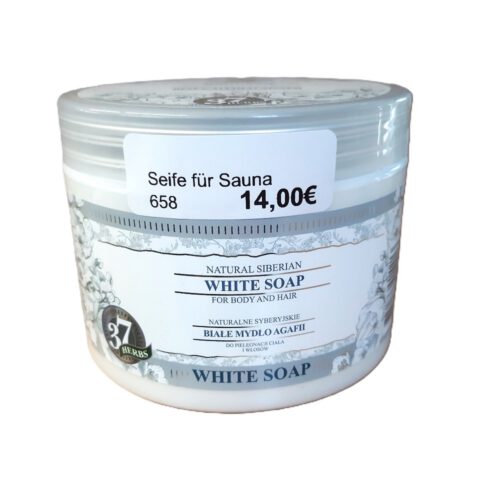 Natürliche sibirische weisse Seife für Sauna und Körperpflege 500 ml