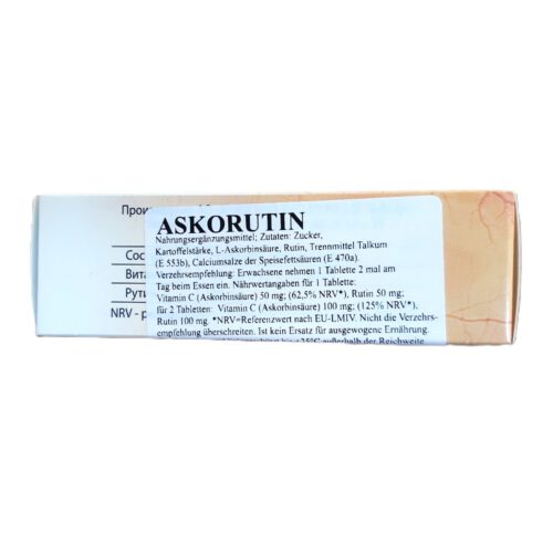 Askorutin Vitamin C und Rutin 50 Tabletten – Bild 2
