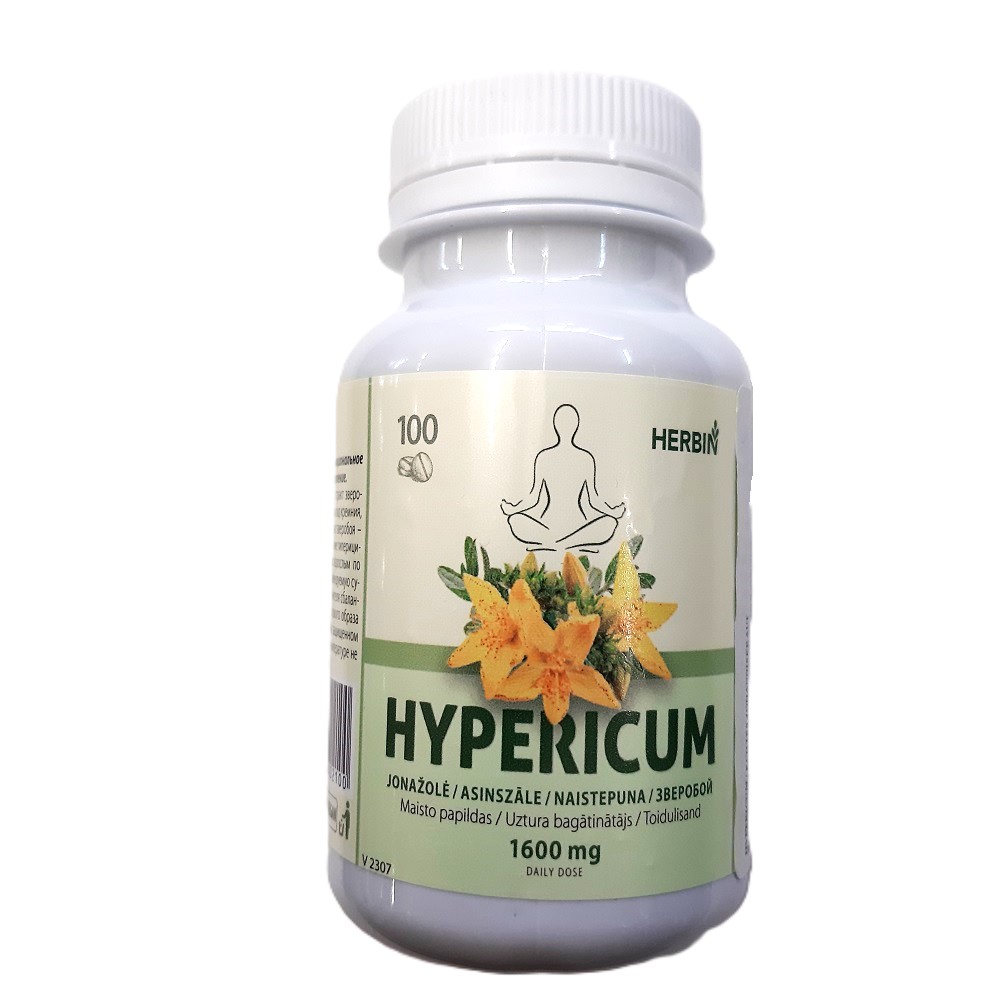 Herbin HYPERICUM 100 Tabletten JOHANNISKRAUT Pflanzen Extrakt