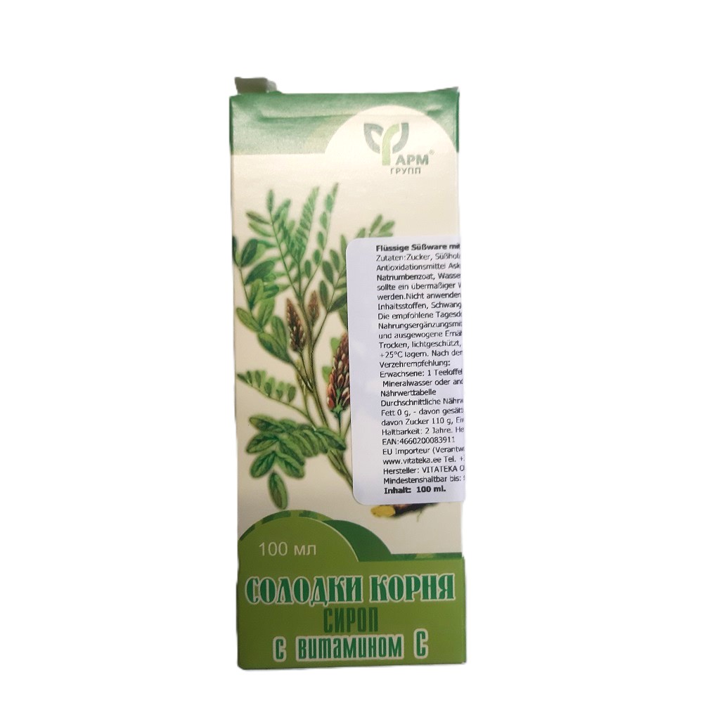 Süßholzwurzelsirup mit Vitamin C 100ml сироп корня солодки – Bild 3